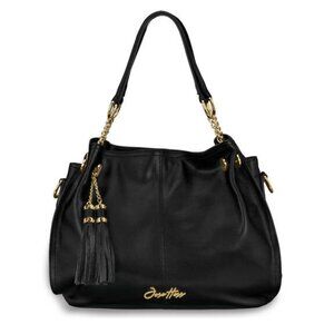JOSE HESS-BROWN LEATHER HOBO BAG